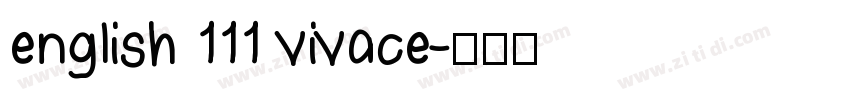 english 111 vivace字体转换